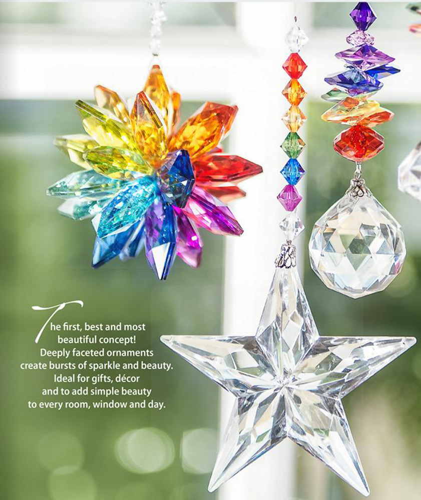VARIETY OF COLORS CRYSTAL EXPESSION  BY GANZ JEWEL FLOWER ORNAMENT 