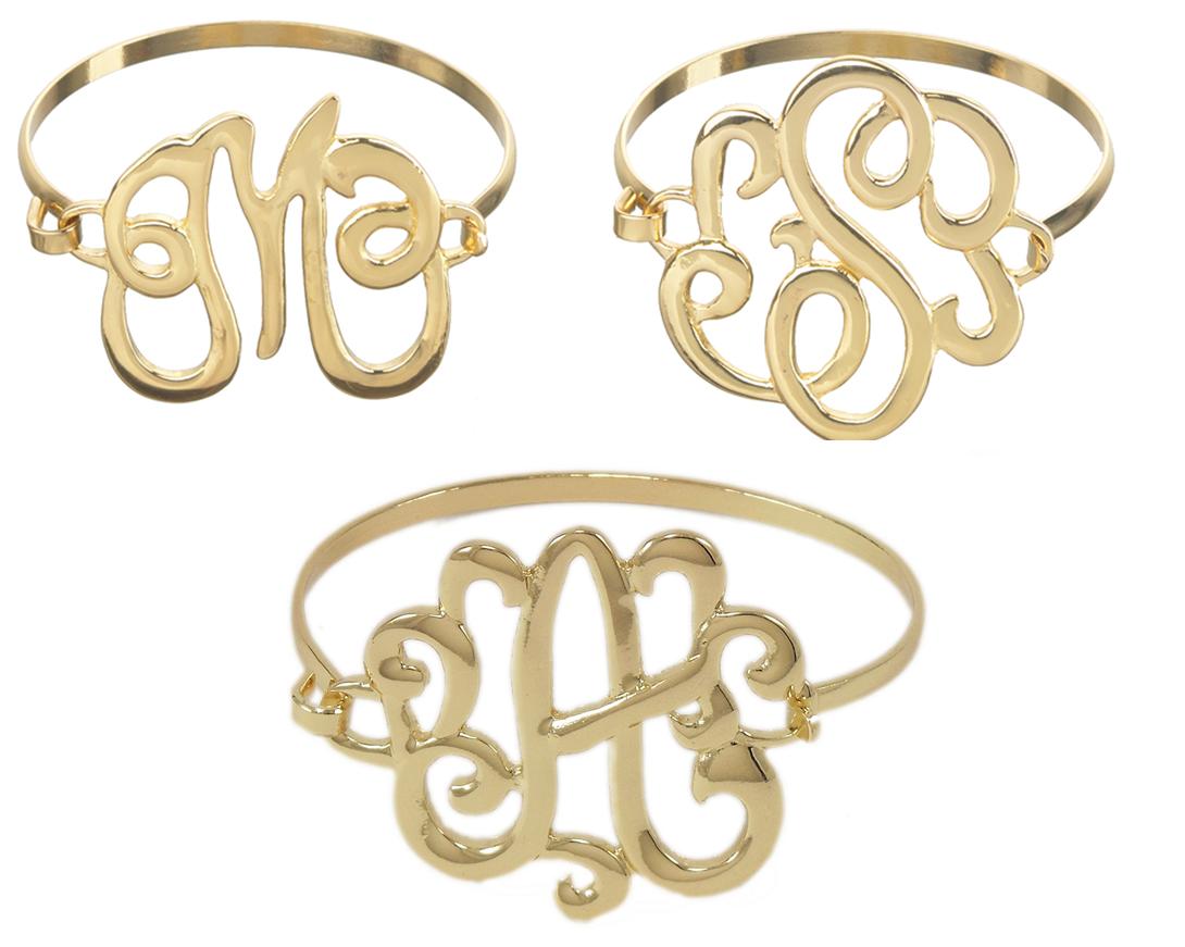 Ganz Women’s or Girl’s Jewelry Gold Monogram Initial Letter A S M Bracelet | eBay