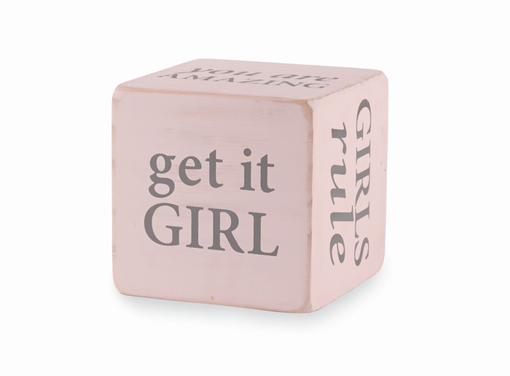 Mud Pie Breast Cancer Home Decor Pazitive Wooden Blocks Gray Beautiful 