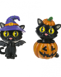 Ganz H9 Halloween Black Cat Figurines 3.7"Mouse Dragon-Witch Pumpkin & Dracula 