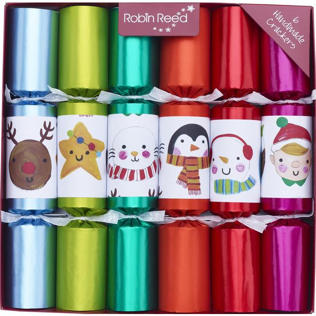 Robin Reed H8 Christmas 6pc 12in Fun Themed Crackers Finger Puppets 61825 