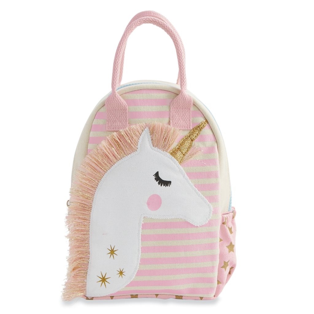 Mud Pie E0 Kids Toddler Girl Pink Dream In Glitter 10in School Unicorn Backpack