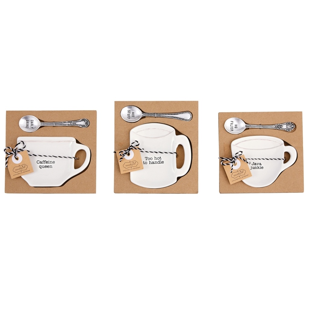 Mud Pie E1 Home Kitchen Circa Coffee Break Coffee Mug Spoon Rest Sets 42600445 