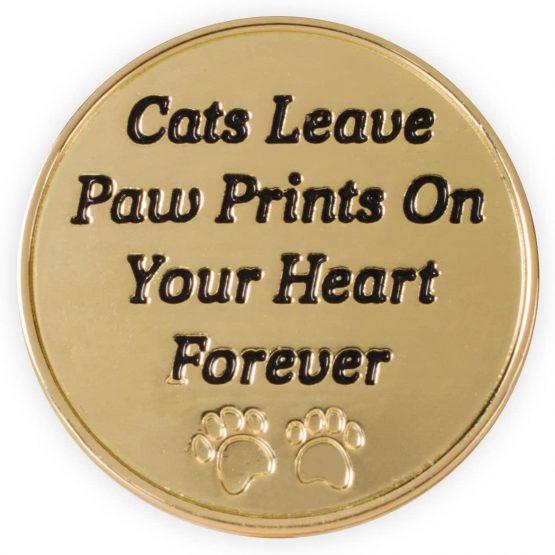 AngelStar E1 Pawsitive Pet Cat Zinc Pet Memorial Token 1.25'' Always With You 
