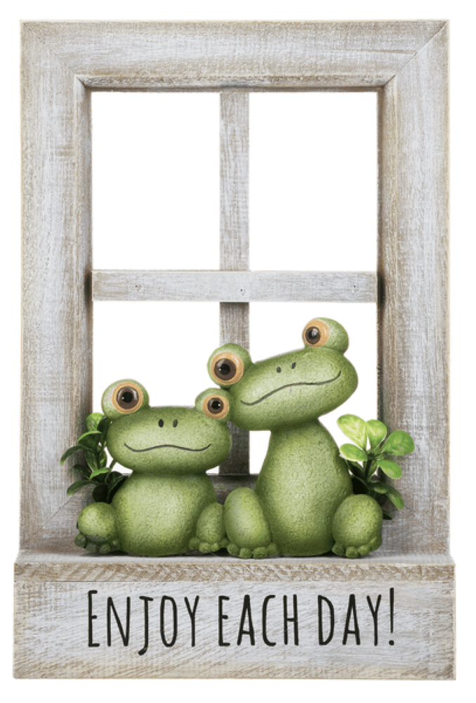 Ganz Midwest Cbk E1 Enjoy Each Day 12 H Frog Window Plaque Er65183 Baby Family Gifts - Midwest Cbk Home Decorators Collection