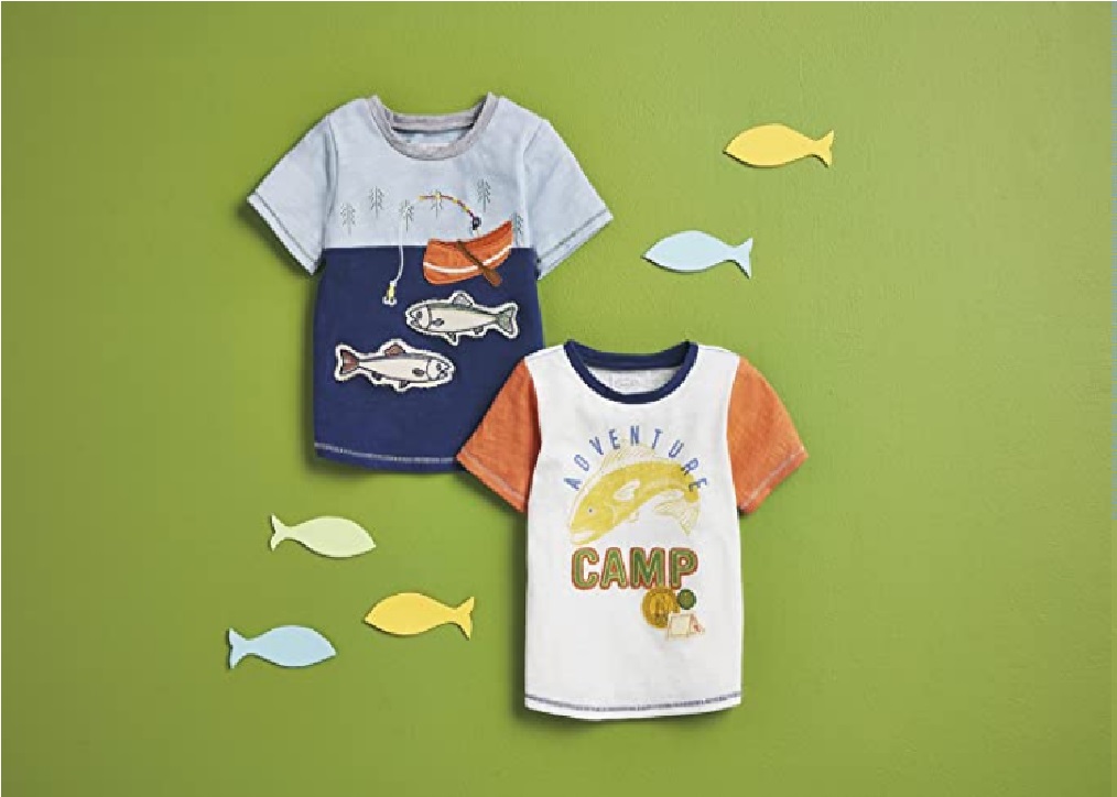 Mud Pie E2 Boy Short Sleeve Fishing Lake Tee T-Shirt 15100157 Choose Size  Design